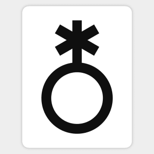 Nonbinary Symbol (black) Sticker